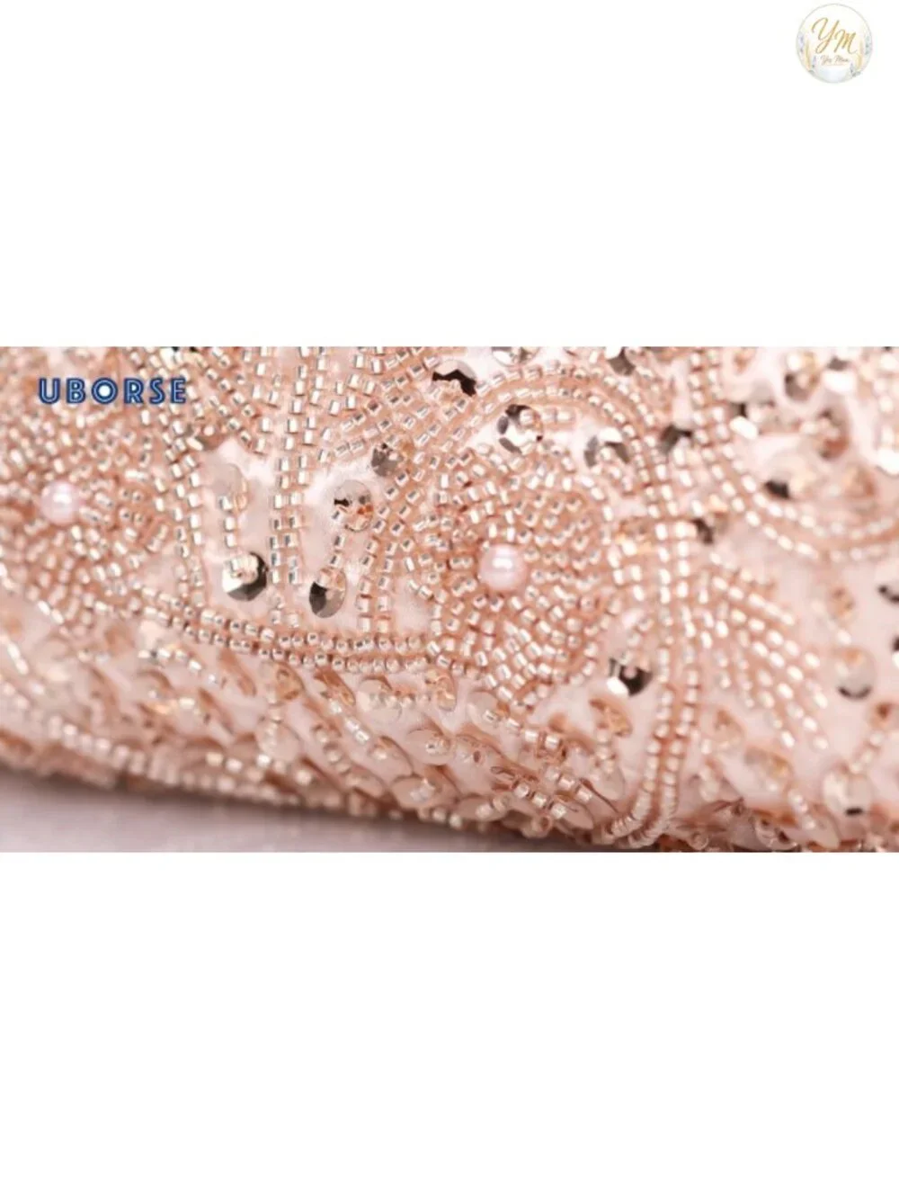 Vintage Beaded Sequin Evening Clutch Purse Formal Bridal Handbag Prom Wedding